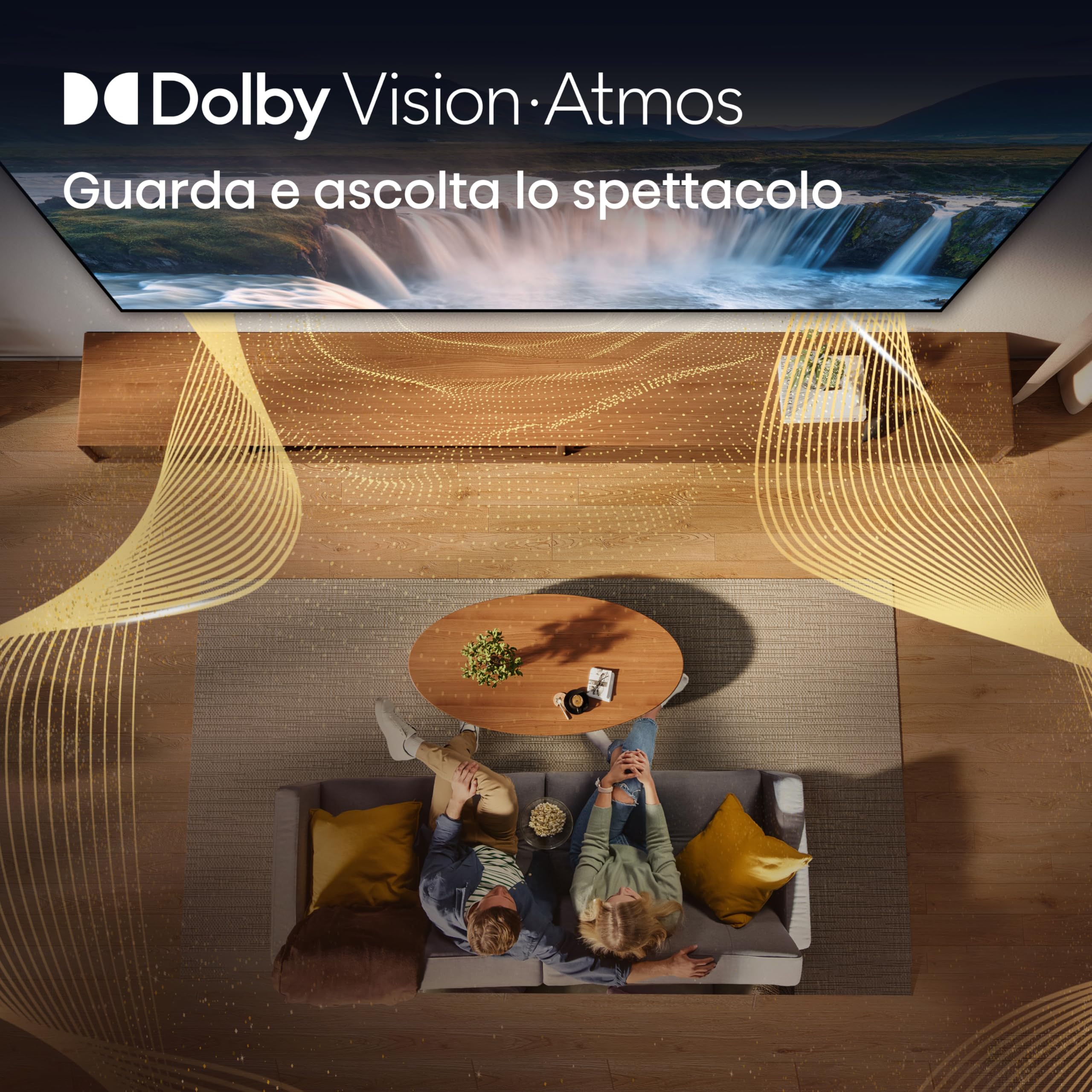 Hisense Smart TV QLED 55" 4K 55A7S, 60Hz, Audio Dolby Atmos, Designed Unibody Slim, VIDAA OS con 1000+ APP, Dolby Vision IQ, HDR 10+, Game Mode Plus, BT, Wifi, Alexa Built-in, AirPlay2, lativù 4K