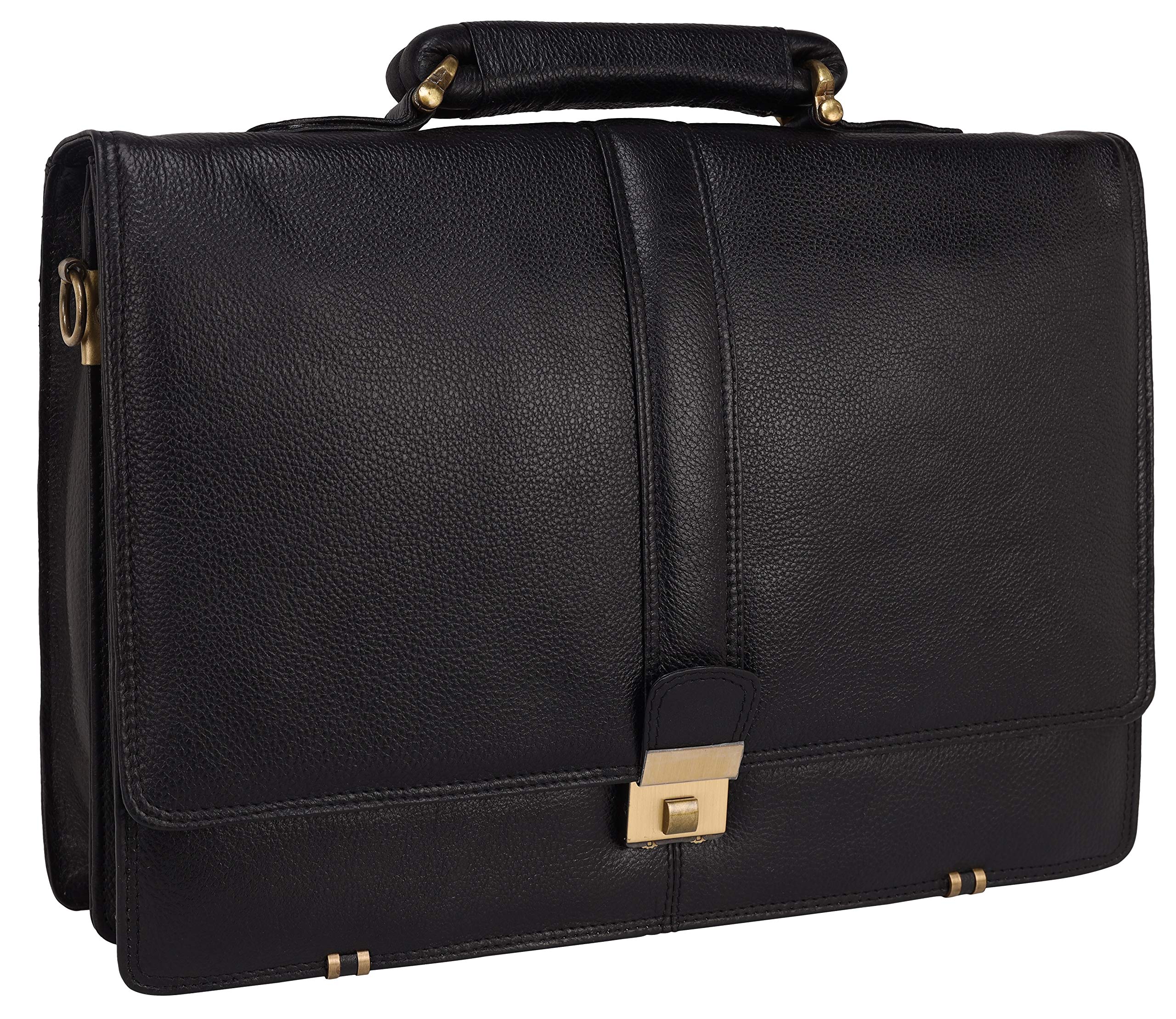 LV Top Grain Leather Laptop Shoulder Messenger 16 Inch Bag For Men Office Use | Laptop Compartment | Size L16 x H 12 x W 6.5 | 26 Liters Capacity | Weight-1500 Gram | (Blackk) (B0CR8N82Z6) Amazon Price History, Amazon Price Tracker