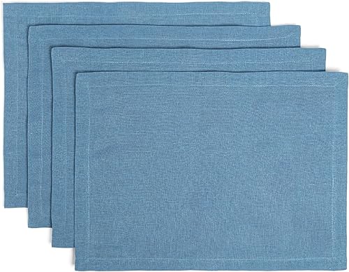 Miniatura 9 de over&back Juego de 4 manteles individuales estampados a mano - Tapete colorido para mesa de comedor - Cada mantel individual es único - 100% algodón