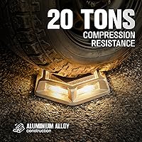 Vista 4 de VOLISUN Luces solares para entrada vehicular de muelle al aire libre impermeables, paquete de 12 luces de cubierta en 2 colores en 1 LED