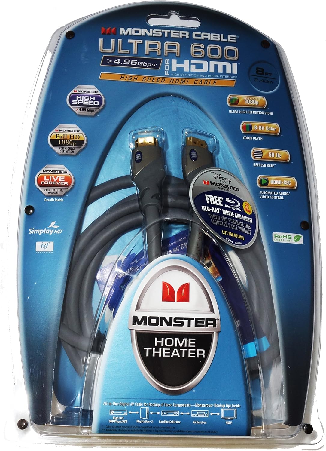 Monster Ultra Série 600 vidéo HDMI Câbles 8' Amazon.fr HighTech