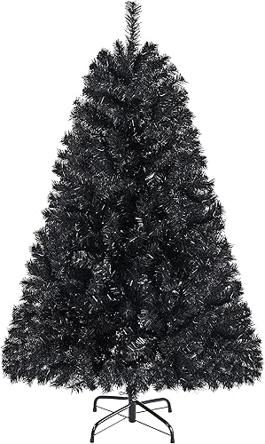 Miniatura 10 de Topeakmart Árbol de Navidad artificial de 6 pies con soporte plegable, árbol de Navidad para decoración navideña