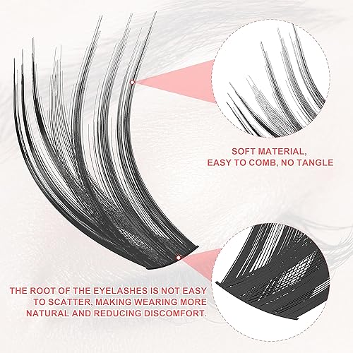 Miniatura 3 de MAEXUS Extensiones de pestañas individuales, 120 racimos de pestañas, pestañas individuales 20D, mini volumen (M20D 0.07 D, mezcla de 0.315 in-0.630