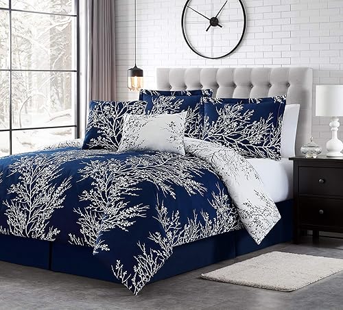 Miniatura 2 de SL SPIRIT LINEN HOME EST. 1988 - Juego de edredón Queen, ropa de cama reversible de gran tamaño, elegante diseño de papel de aluminio, decoración