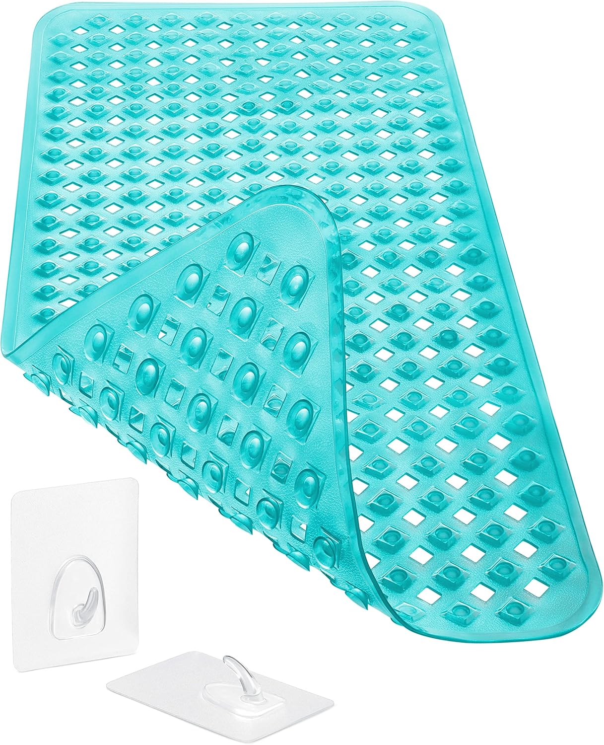 Homerella Alfombra de baño Antideslizante y Delicada con la Piel, 88x39cm, Incl. Ganchos | Esterilla de Tina sin BPA | Estera Resistente al Moho y Lavable a máquina | Alfombrilla de Ducha (Sarcela)