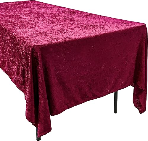 Miniatura 6 de AK TRADING CO. Lush Panne - Mantel rectangular de terciopelo de 60 x 102 pulgadas, ideal para mesa de bufé, fiestas, cenas de vacaciones, bodas y