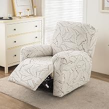 4-Piece Recliner Slipcovers Printed Lazy Boy Chair Covers Stretch Printed Sofa Cover Furniture Protector Leather Recliner Chair Cover Stretch Recliner Slipcovers,01