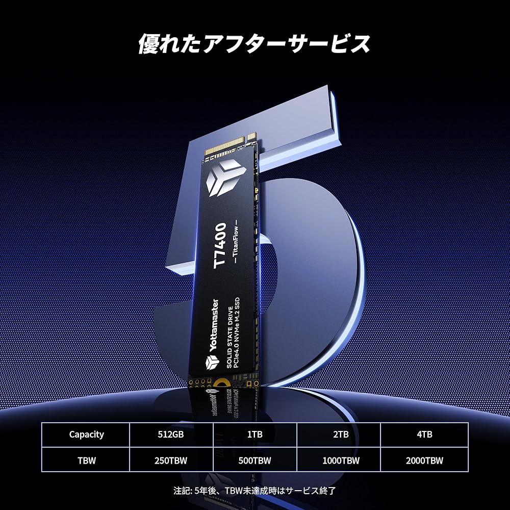 Yottamaster T7400 1TB SSD Gen4x4 内蔵SSD Yottamaster M.2 PCIe Gen4x4 NVME SSD,