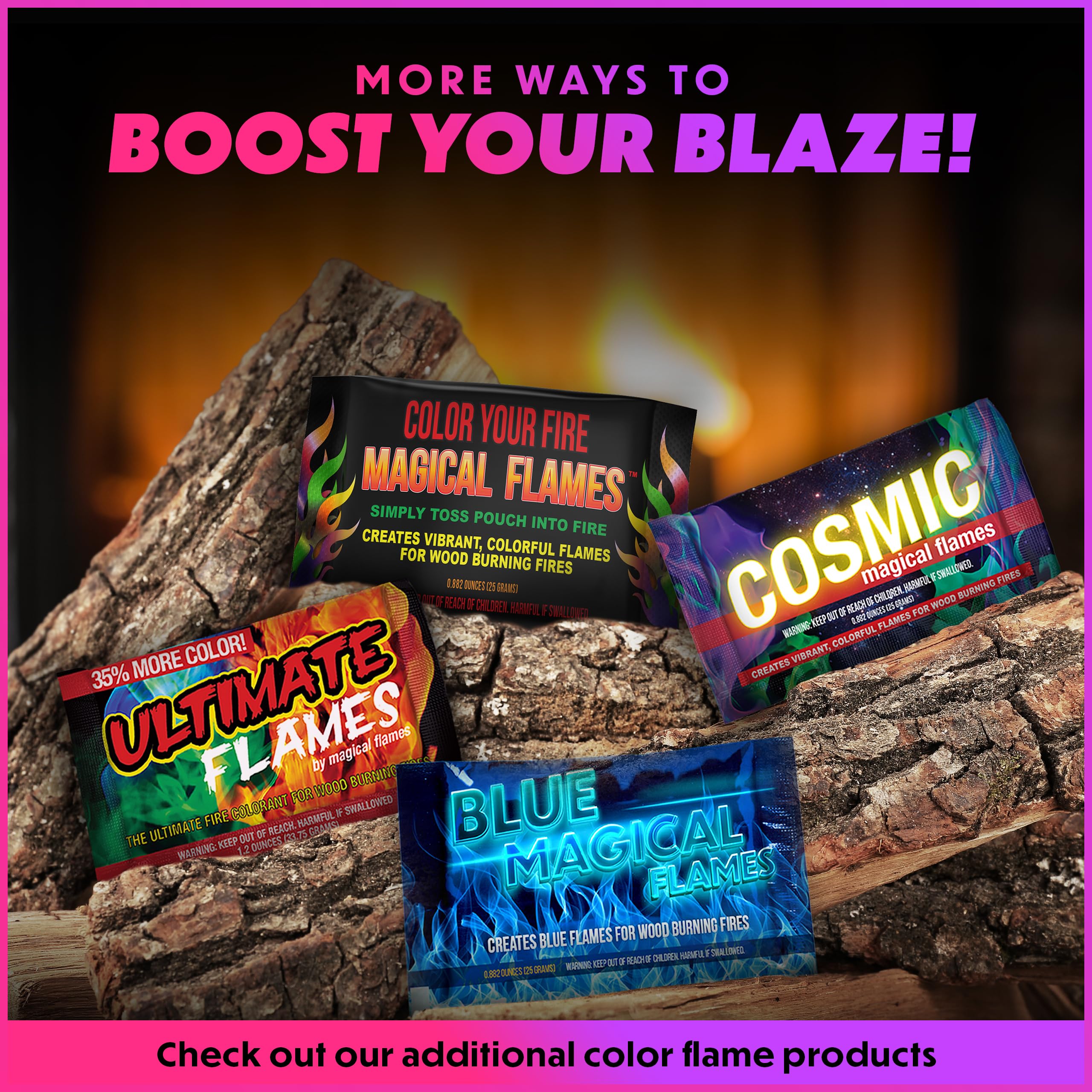 Magical Flames Fire Color Packets - Vibrant Fire Effects -8