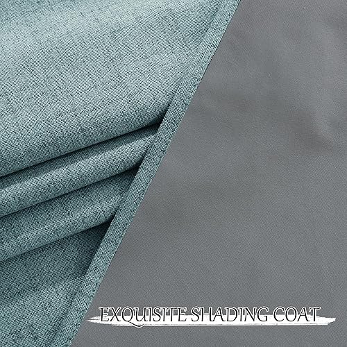 Miniatura 9 de StangH Cortinas de ventana de dormitorio con forro, cortinas de lino 100% opacas, con aislamiento térmico, divisores de habitación para comedor,