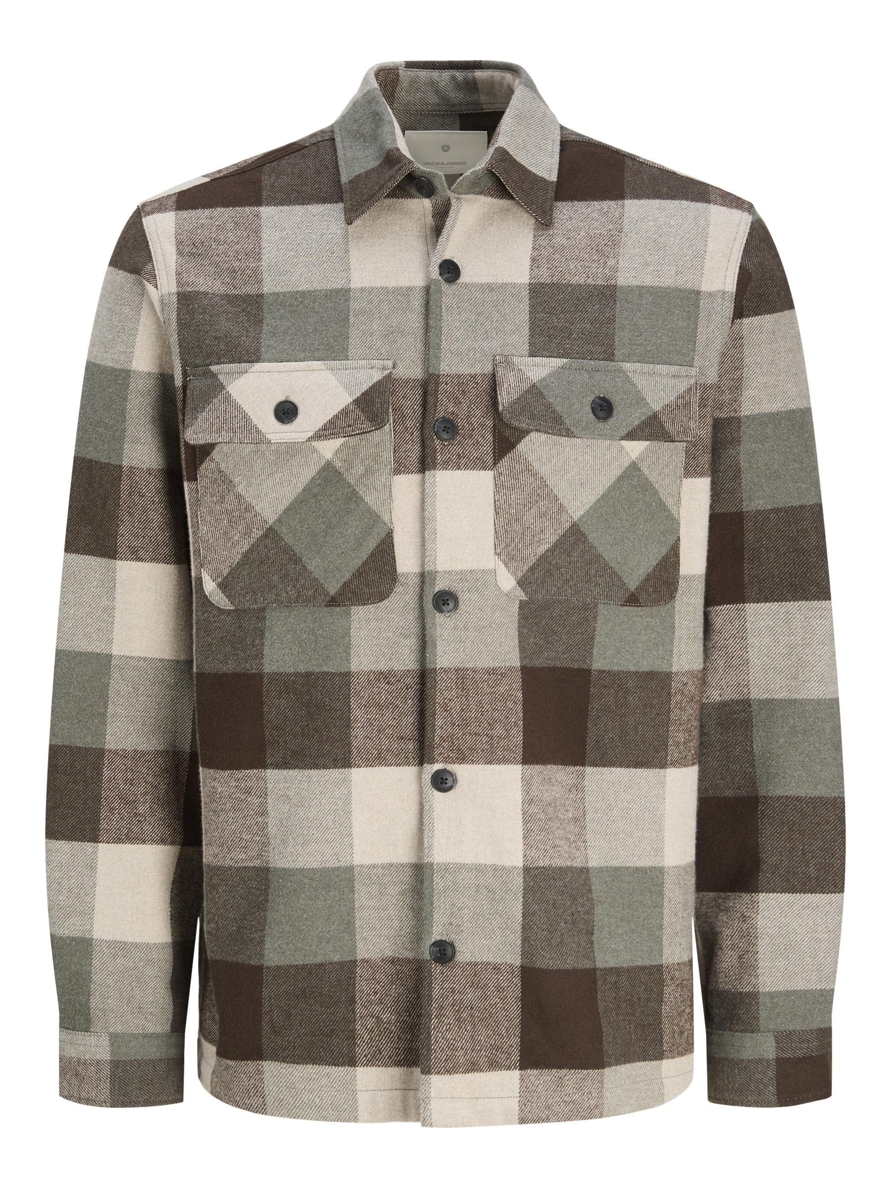 JACK & JONES Mens Raymond Shirt Overshirt Agave Green M