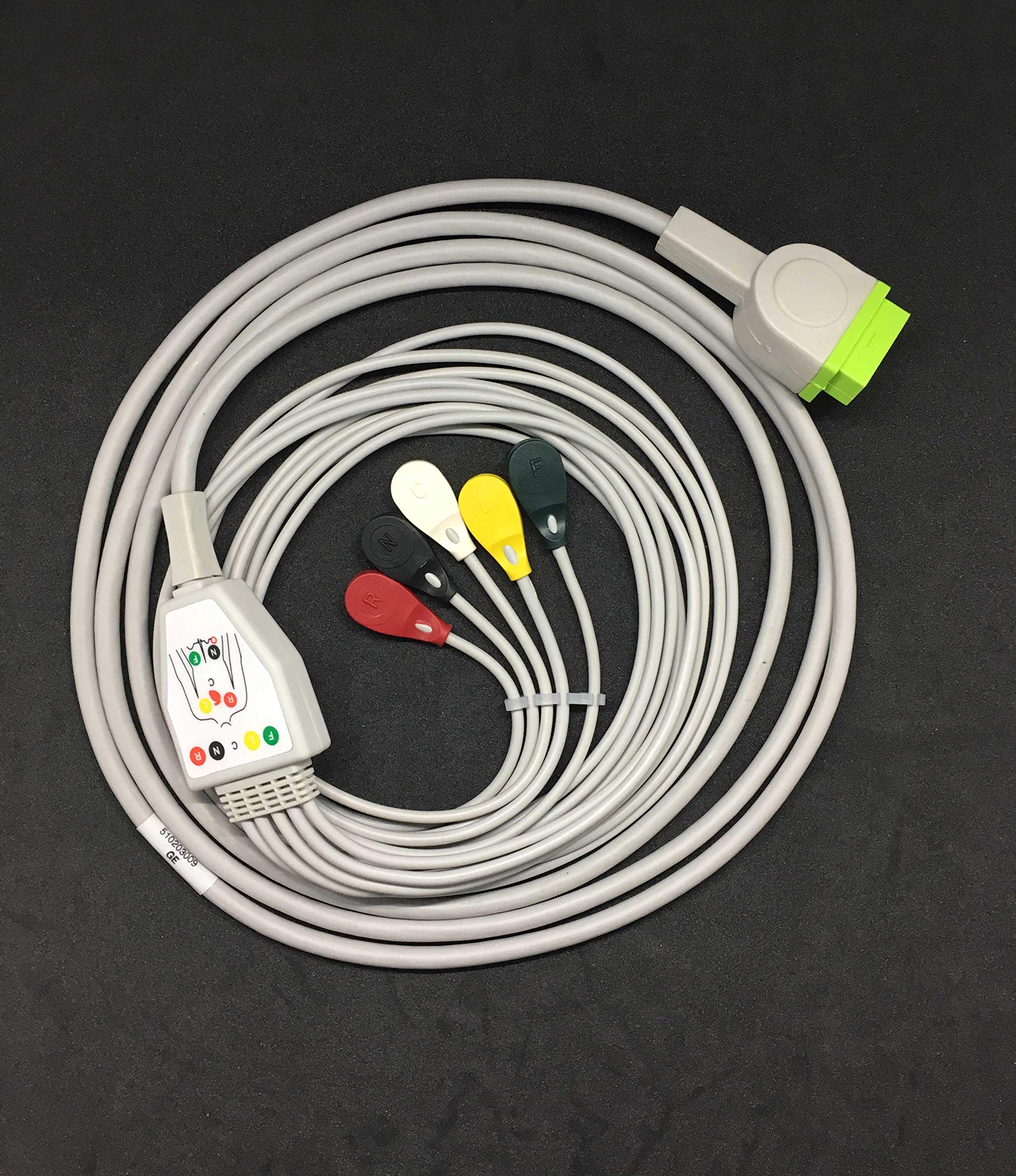 5 Lead ECG Cable Compatible with GE B20,B560,GE-Dash-2500,B40,B650-11Pin Snap Type.-picture-13