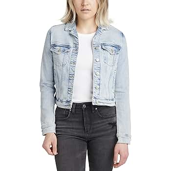 Silver Jeans Co. Women's Fitted Denim Jacket, Fitted Light