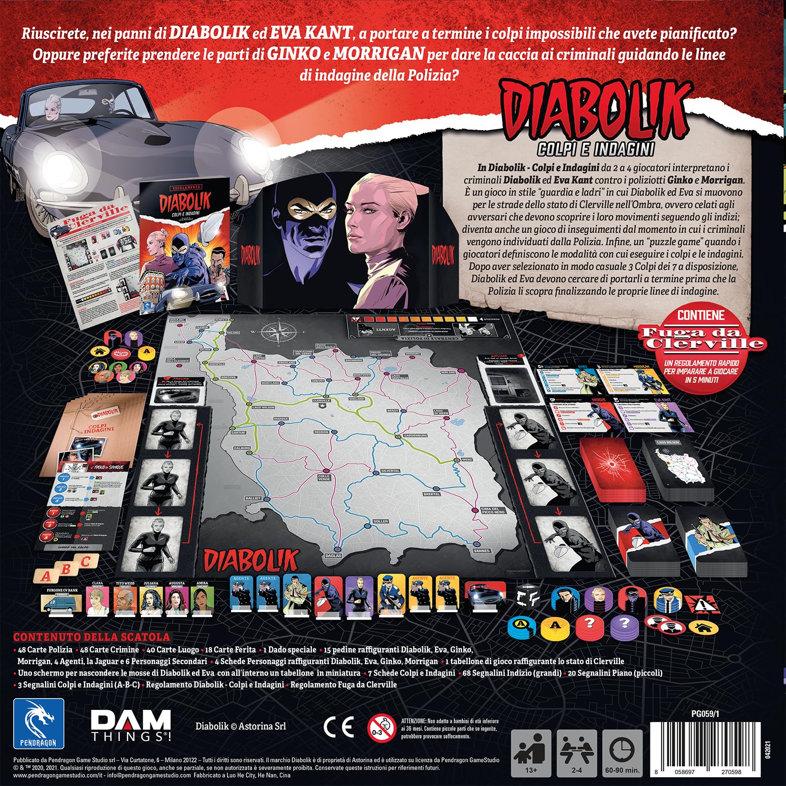 Pendragon - Diabolik - Edizione italiana - Gioco da tavolo - Età 13+ - 2-4 Giocatori