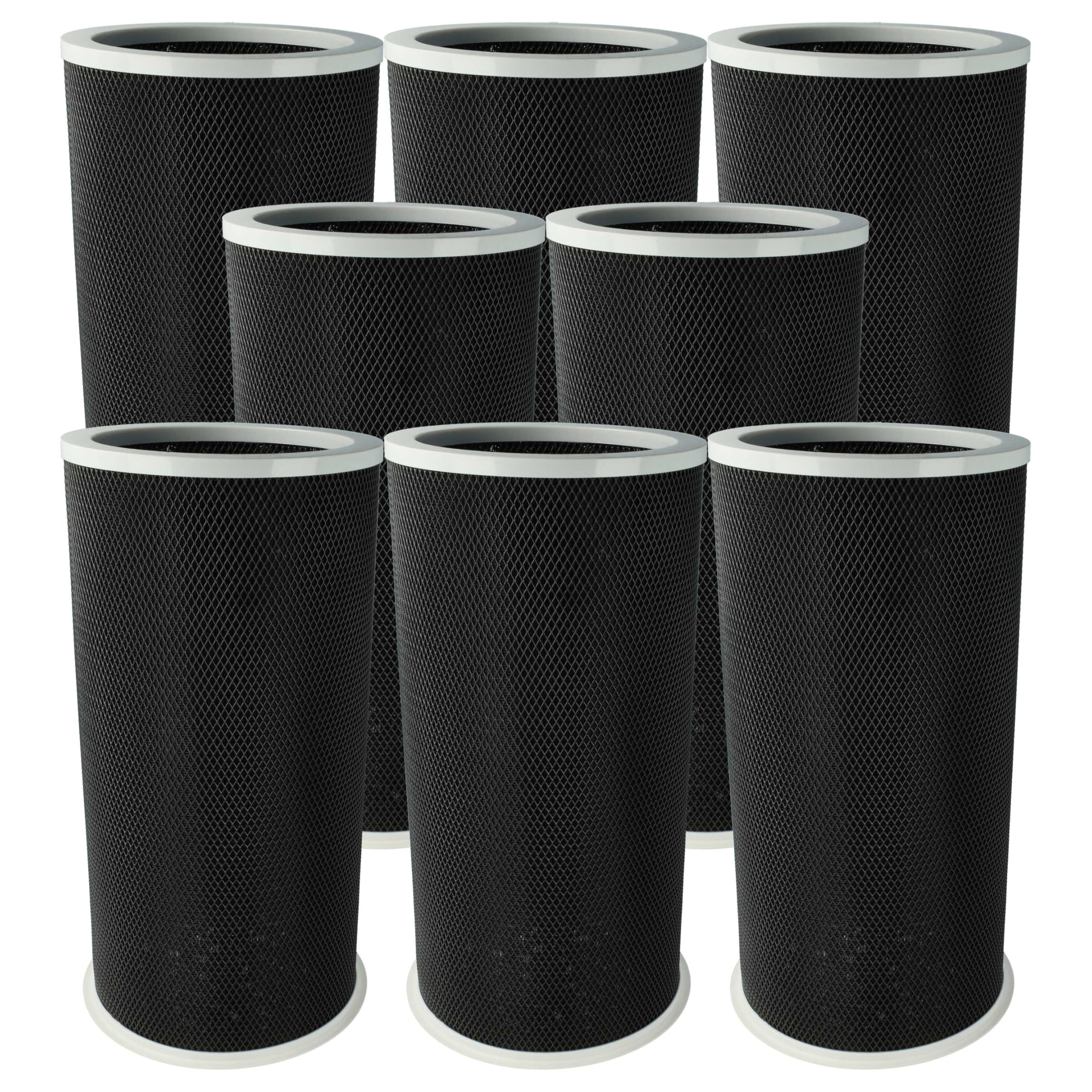 vhbw 8 x filtr z węglem aktywnym kompatybilny z oczyszczaczem powietrza Xiaomi Mi Air Purifier 2, 3, 2H, 2C, 3C, 2S, 3H, filtr powietrza, czarno-szary
