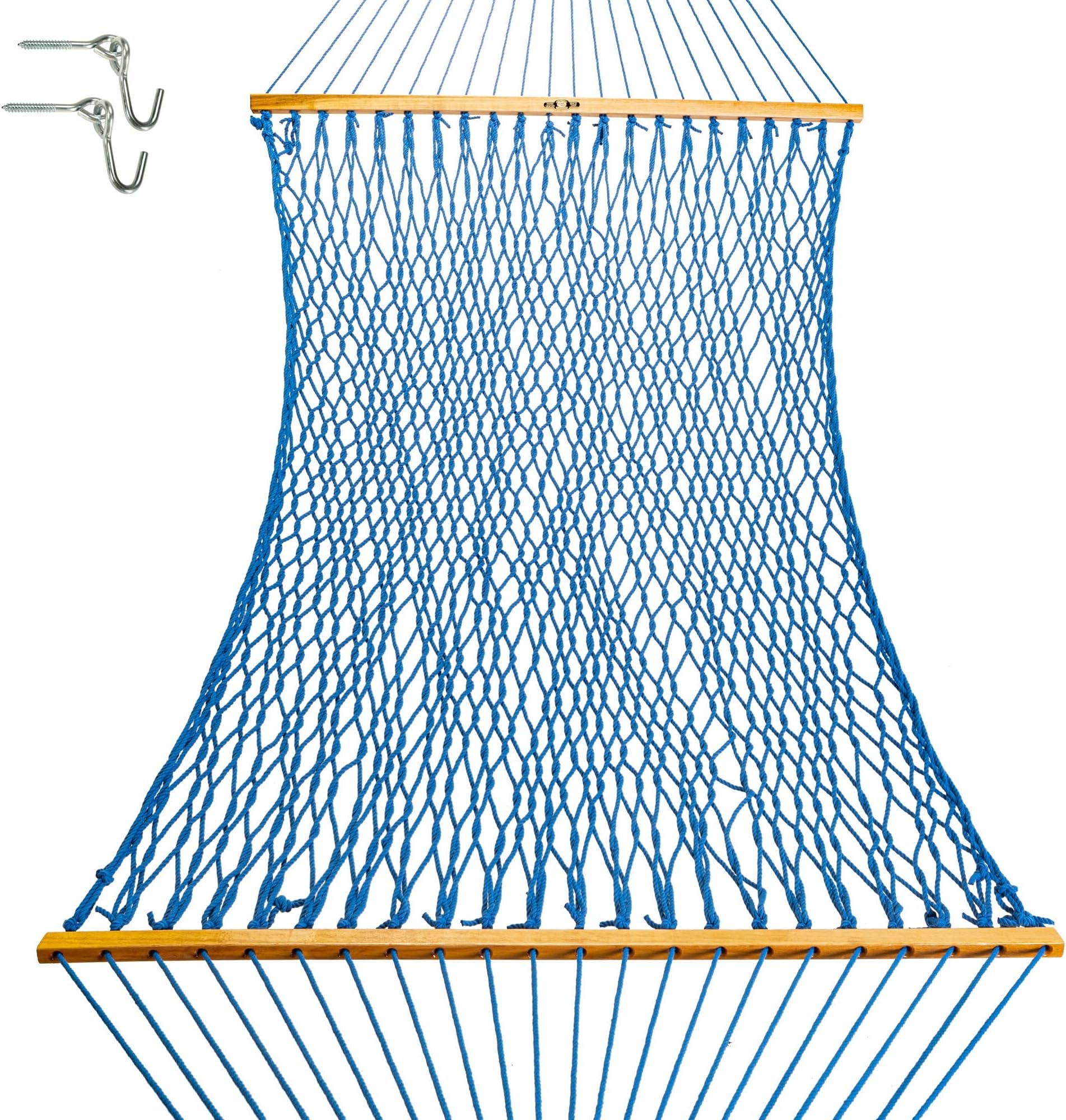 Original Pawleys Island13DCCB Large Duracord Rope Hammock, Coastal Blue