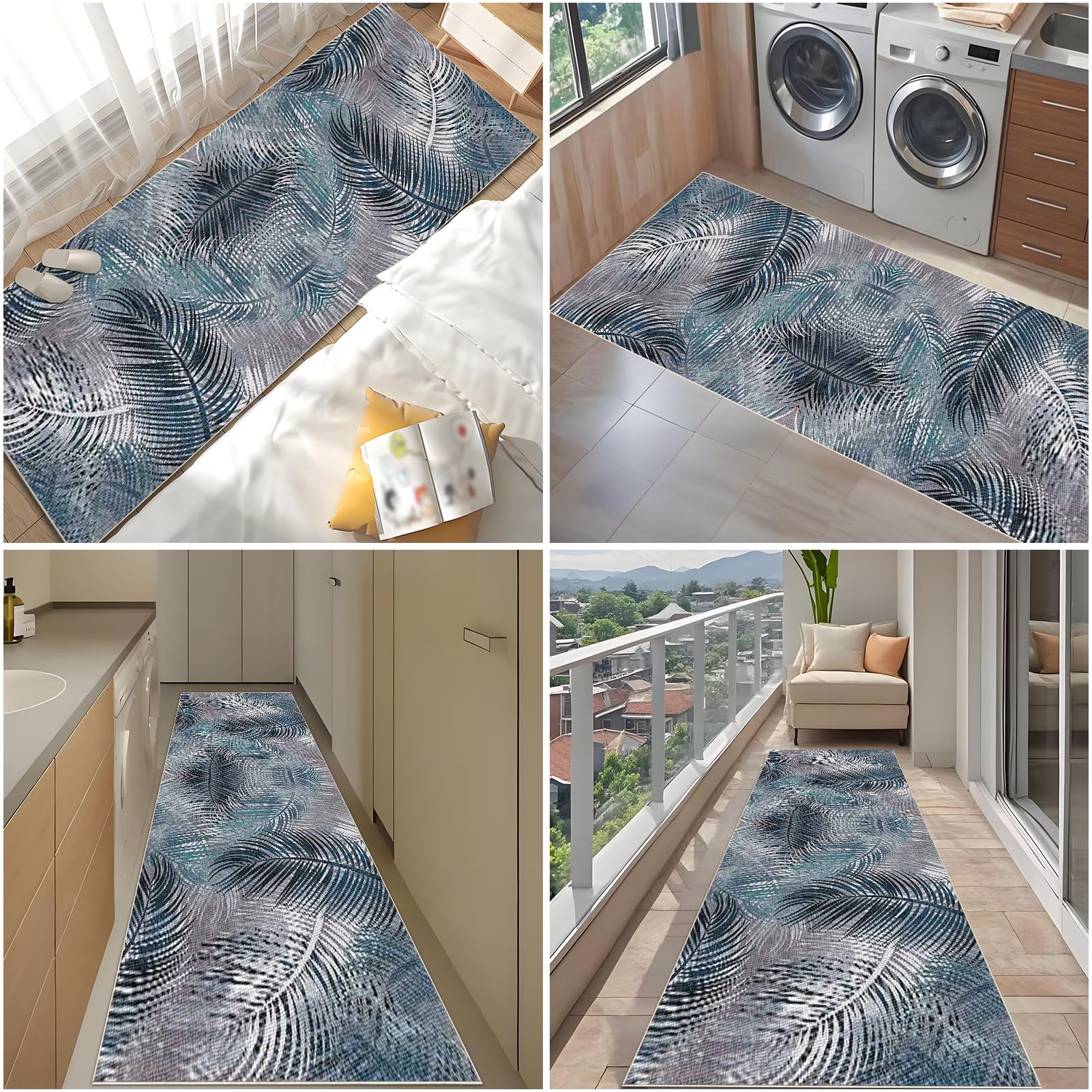 Tappeto Lungo per Corridoio 50 x 280 cm Tappeto corridoio lungo Tappeti cucina lavabile antiscivolo tappeto entrata interno tappeto passatoia tappeto corridoio moderno per Ingresso Cucina Lavanderia