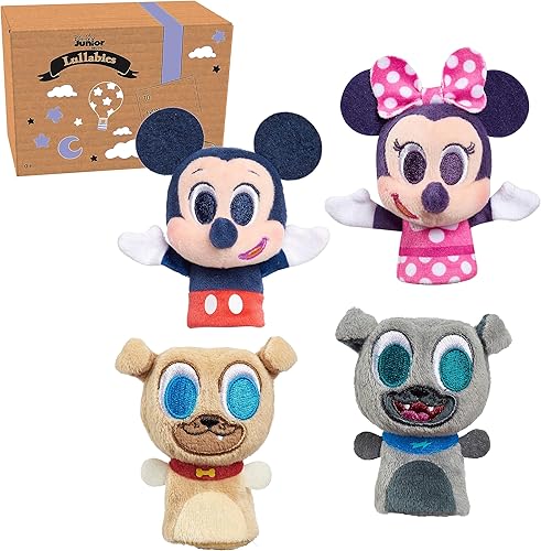 Disney Junior Music Lullabies - Marionetas de dedo, incluye Mickey Mouse, Minnie Mouse, Bingo y Rolly