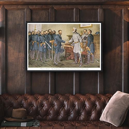 Miniatura 2 de LeeS Rendirse 1865 NPeace In Union La rendición del general Lee al general Grant en Appomattox Court House Virginia 9 de abril de 1865 Reproducción