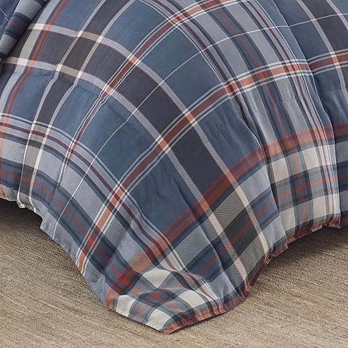 Vista 83 de Eddie Bauer - Juego de edredón Queen, ropa de cama reversible de algodón, decoración del hogar a cuadros de búfalo para todas las estaciones