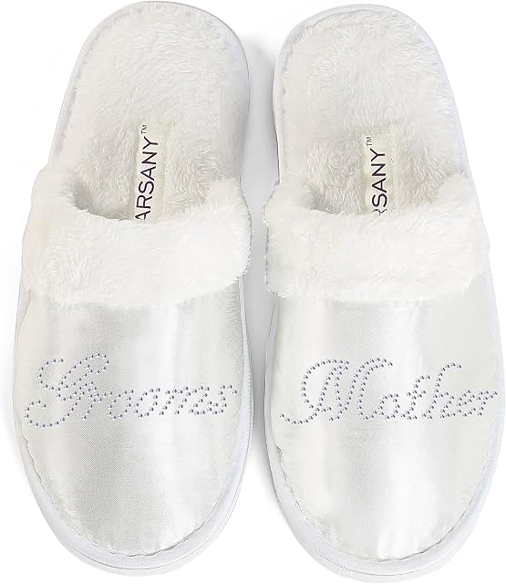 Varsany Gift Slipper For The Grooms Mother Slippers Closed Toe - Made From Rhinestones Hen Party Grooms Mother Gifts
