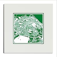 Vista 40 de O3 Design Studio Mapa de corte de papel Madrid negro mate de 20 x 20 pulgadas