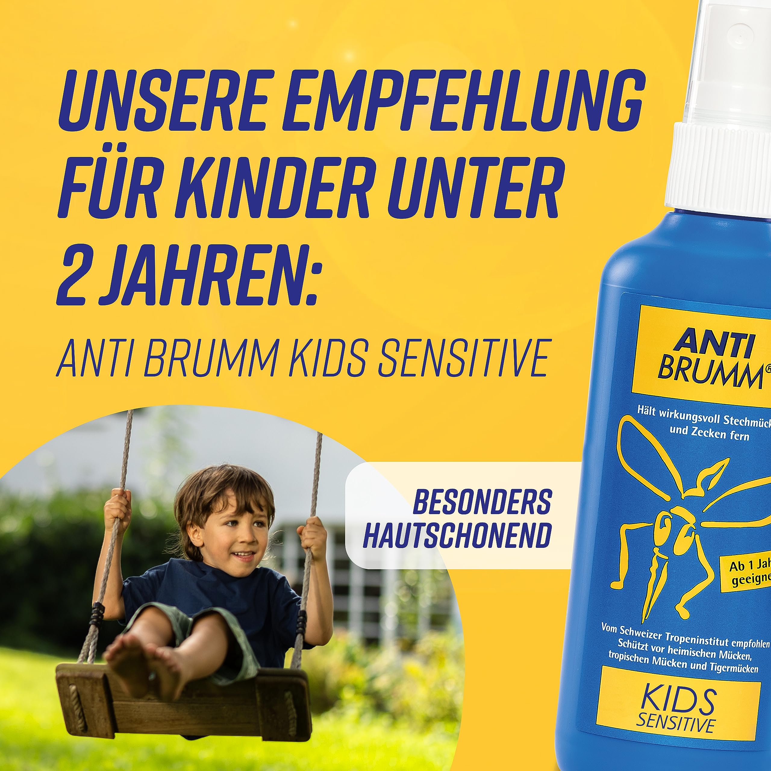 Anti Brumm® Ultra Tropical | Hochwirksames Mückenspray gegen tropische Mücken | Mückenschutz auf Fernreisen | Pumpspray, 150ml