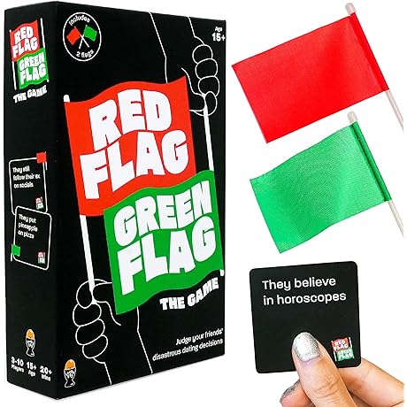 Fun Red Flag Green Flag Party Game: The Ultimate Dating Trivia for Adult Party Games