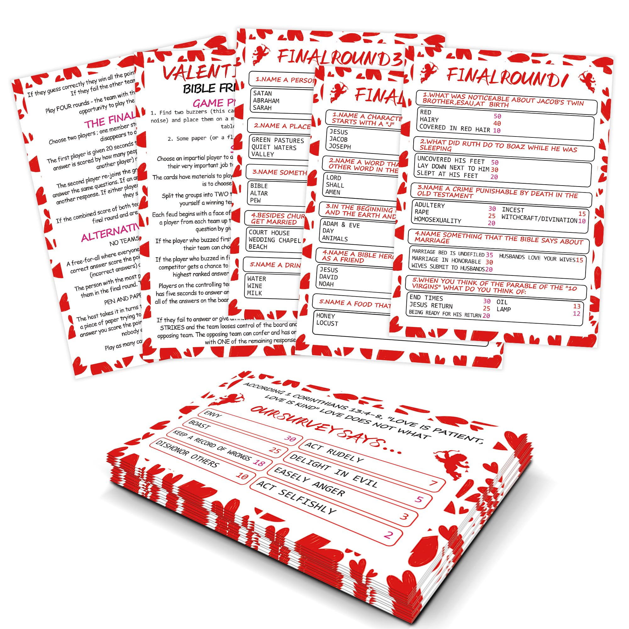 Valentines Day Games for Adults,Valentine's Day Bible Feud,Bible Friendly Feud,Valentine's Day Friendly Feud Quiz,Fun Feud Game for Family,Family Friendly Feud Game,Trivia Games for Family,I2