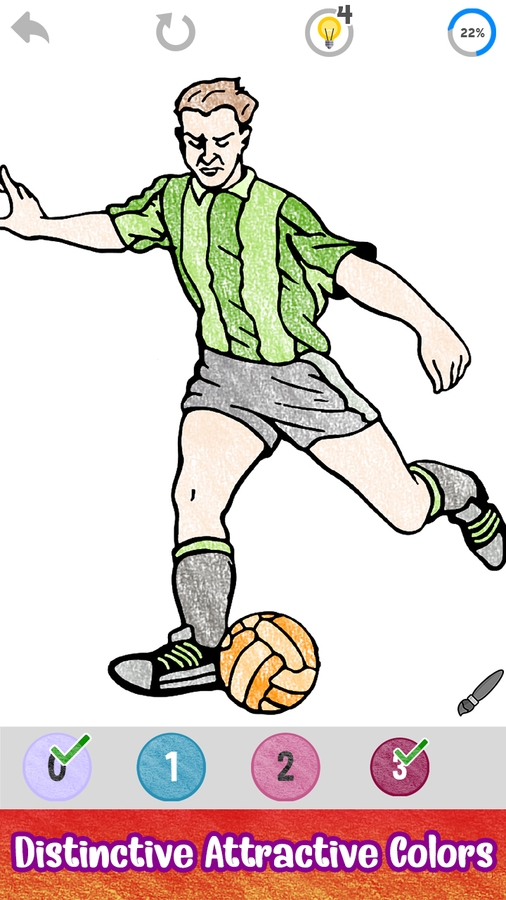 Football Color By Number - Soccer Players Coloring Book - App on the ...