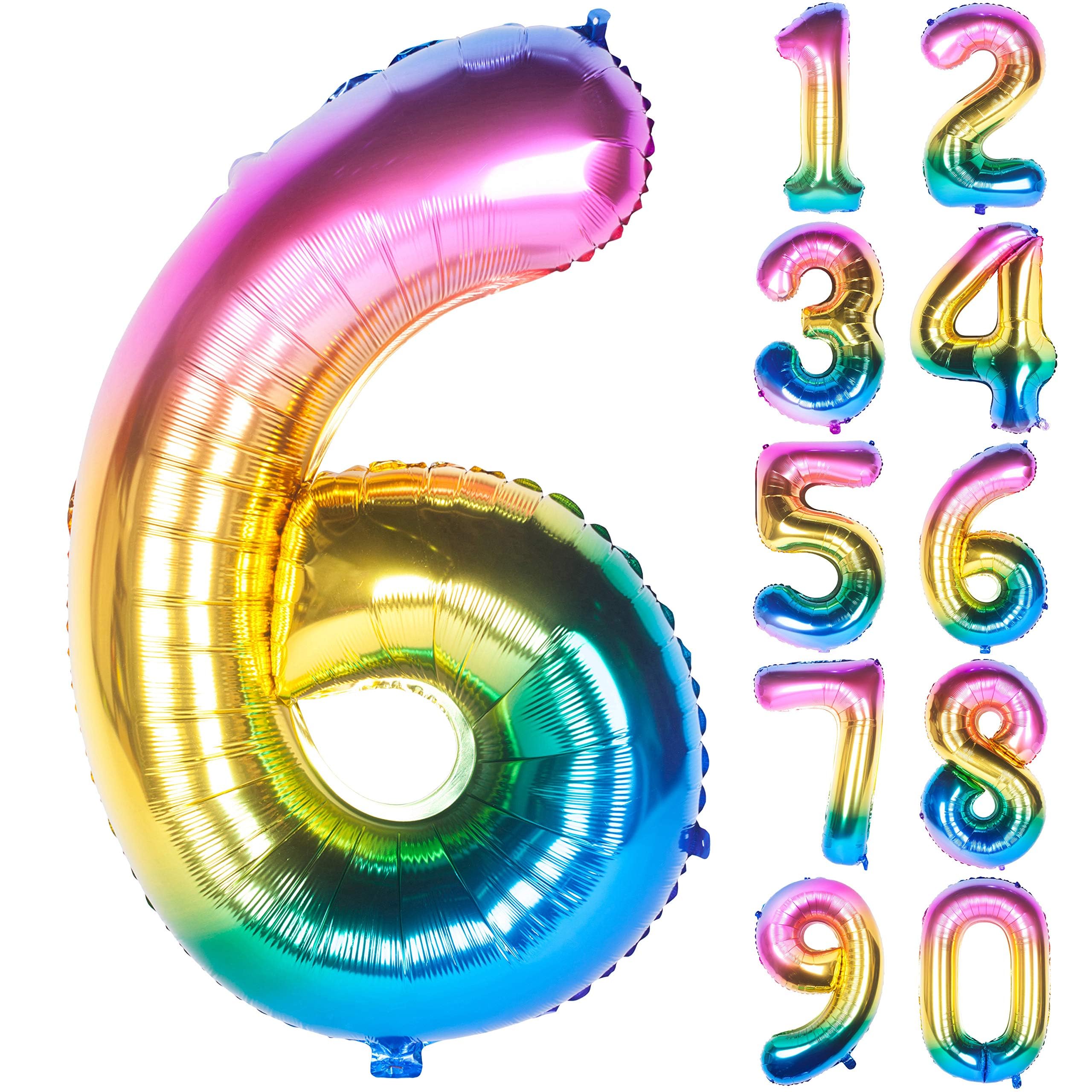 Red 0 balloon 40 Inch Giant Helium Foil Number 0 to 9 Red Balloon Birthday Wedding Party Digital Decorations (Number 0) — view 660