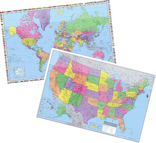 Miniatura 1 de CoolOwlMaps Estados Unidos juego de mapas de pared