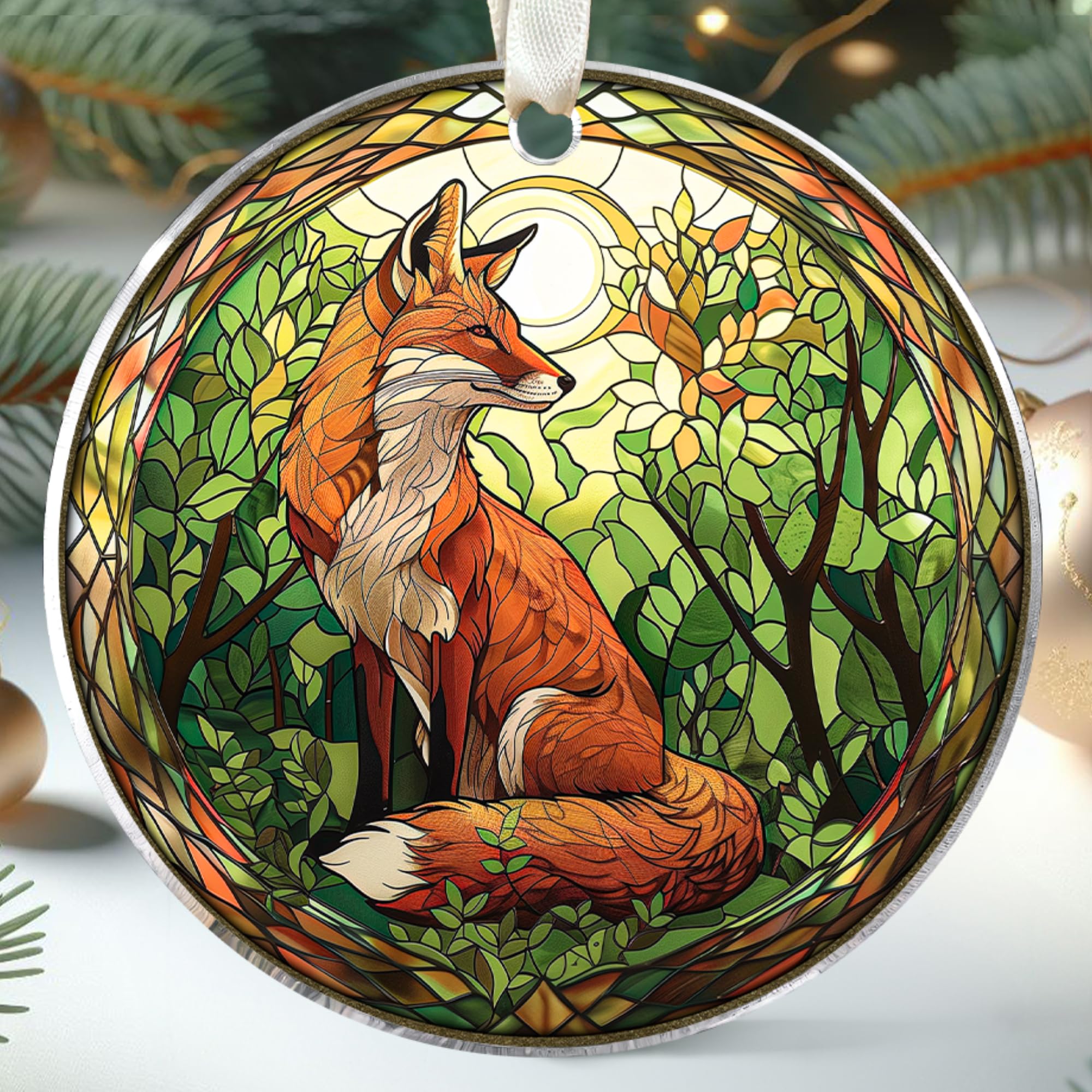 Fox Ornaments for Christmas Tree - Fox Gifts for Women, Lovers Gifts - Acrylic Ornament