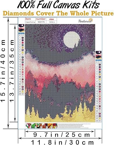 Miniatura 4 de Hestarcul Kits de arte de diamantes, kits de pintura abstracta de diamantes para adultos, pintura con diamantes redondos para regalo, decoración de