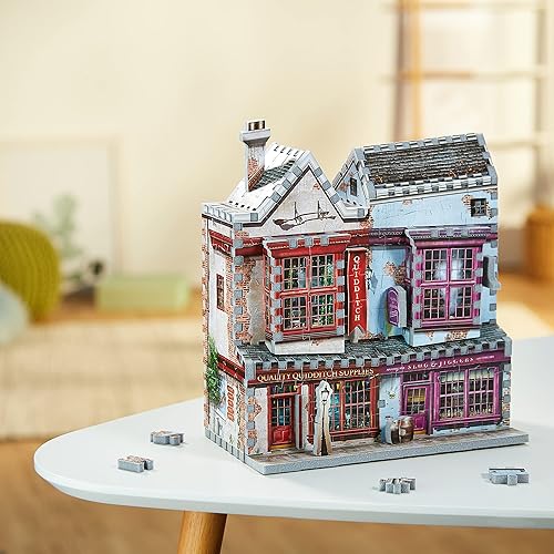Vista 11 de Wrebbit3D Harry Potter - Rompecabezas 3D modelo de Gringotts Bank Colección Diagon Alley 300 piezas de rompecabezas Construye y viaja por