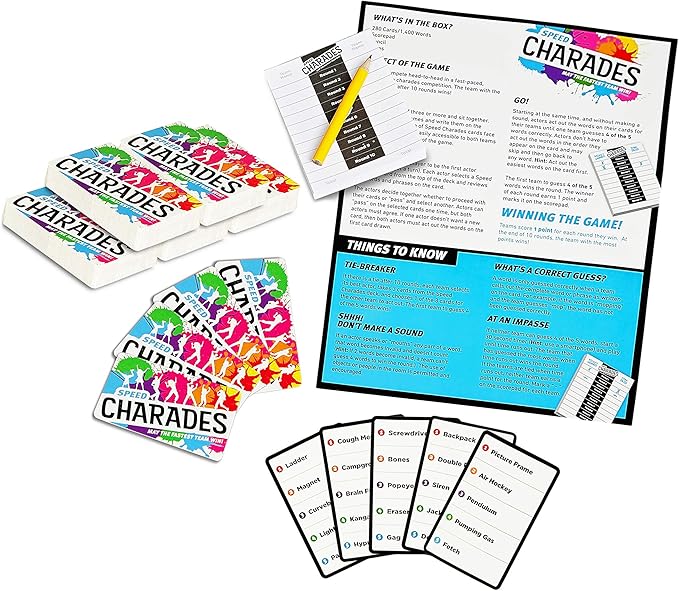 Speed Charades Party Game - Juego de mesa de charadas miniatura 3