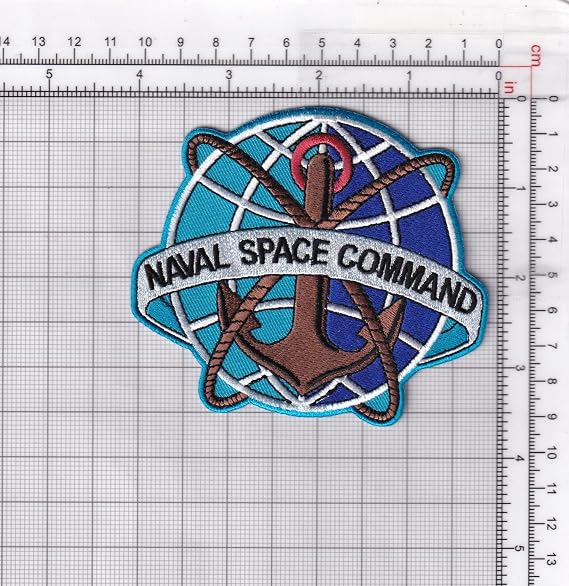 Naval Space Command Patch, 4 inches, Sew On/Plastic Backing