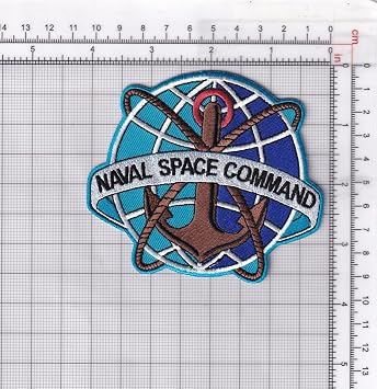 Naval Space Command Patch, 4 inches, Sew On/Plastic Backing