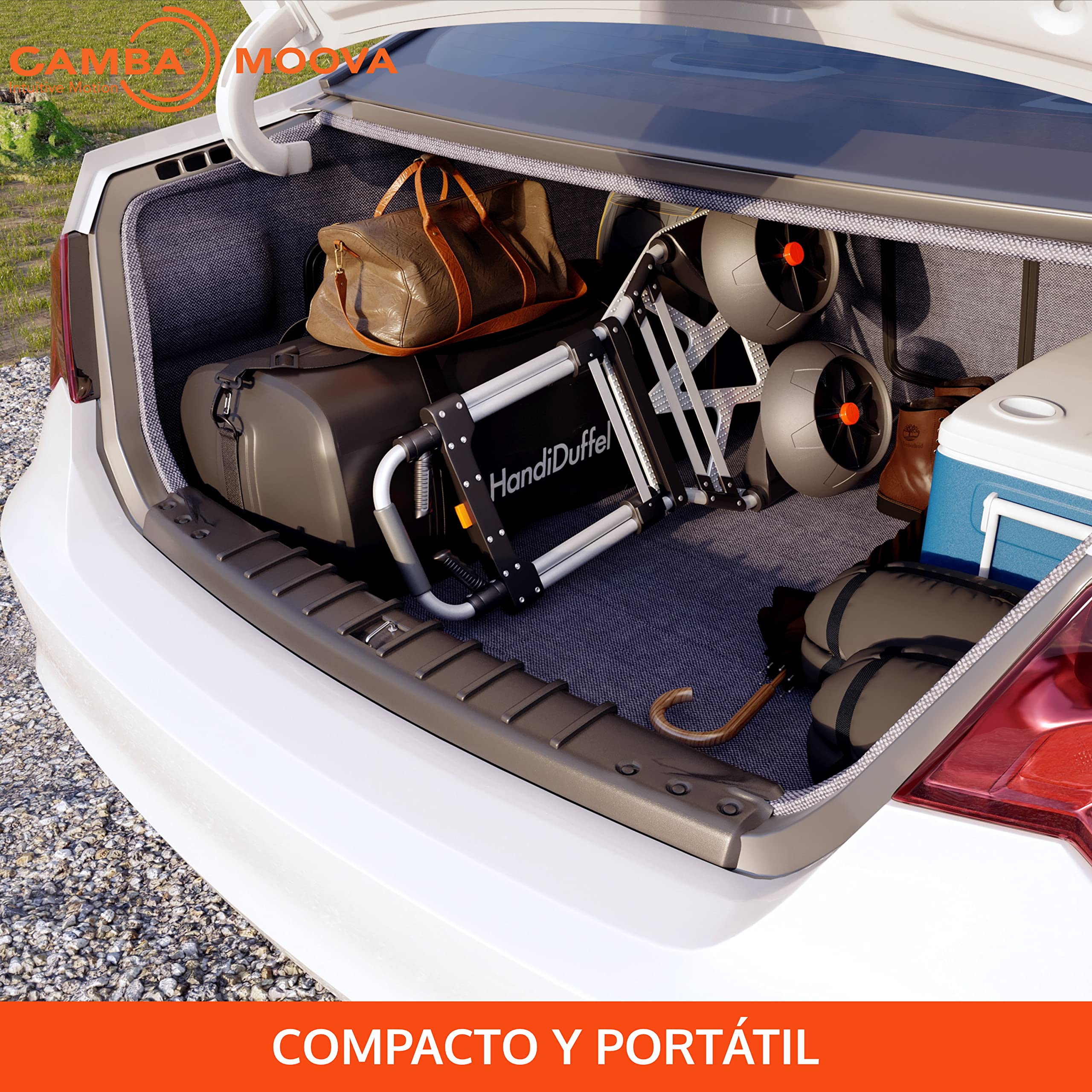 CAMBA Moova Carretilla de Mano; Carro Plegable de Aluminio; Tecnología de Ruedas para Subir Escaleras; Capacidad de Carga de 100Kg para Trabajo Pesado
