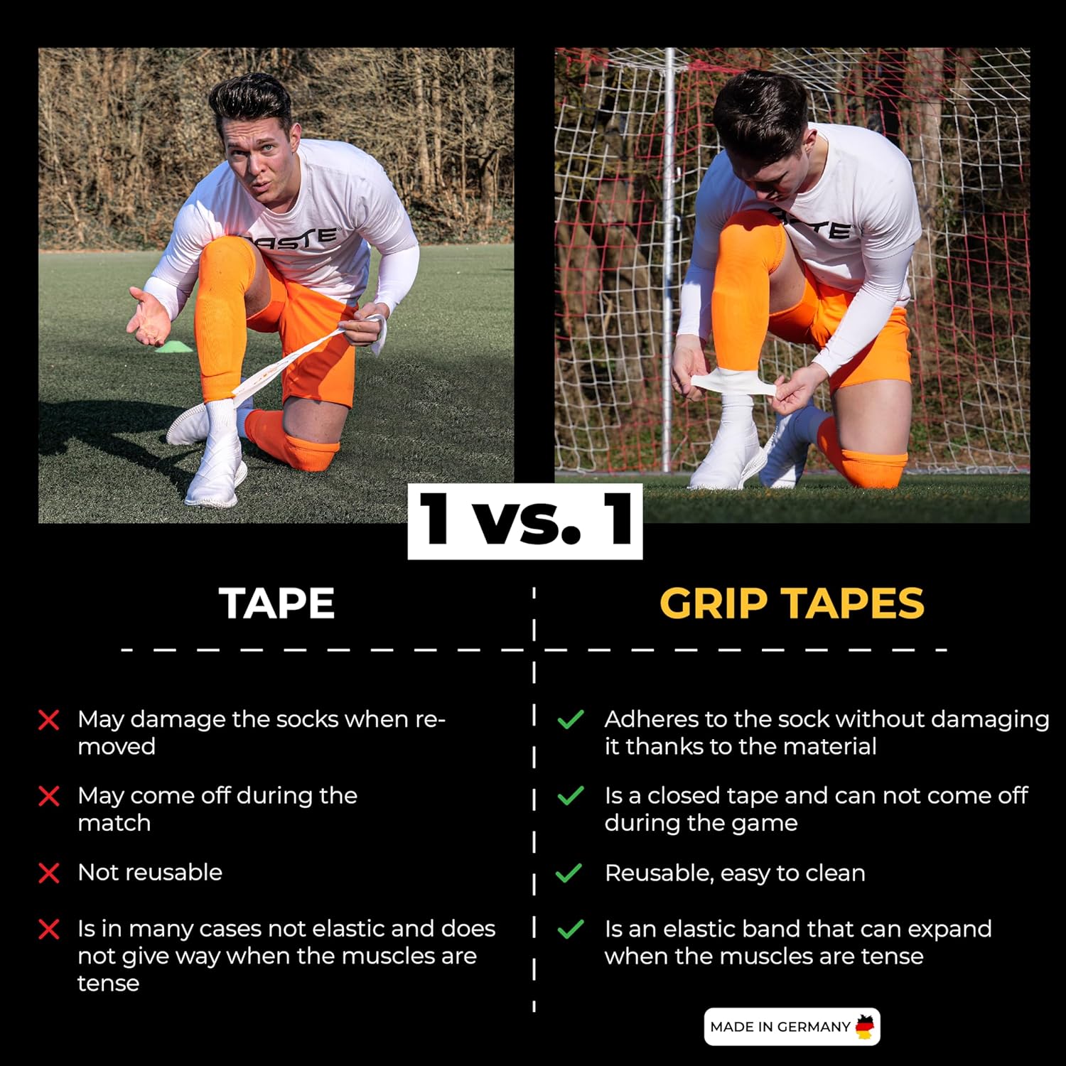 PASTE ® Shin Guard Straps Soccer Silicone for Men, Women & Youth