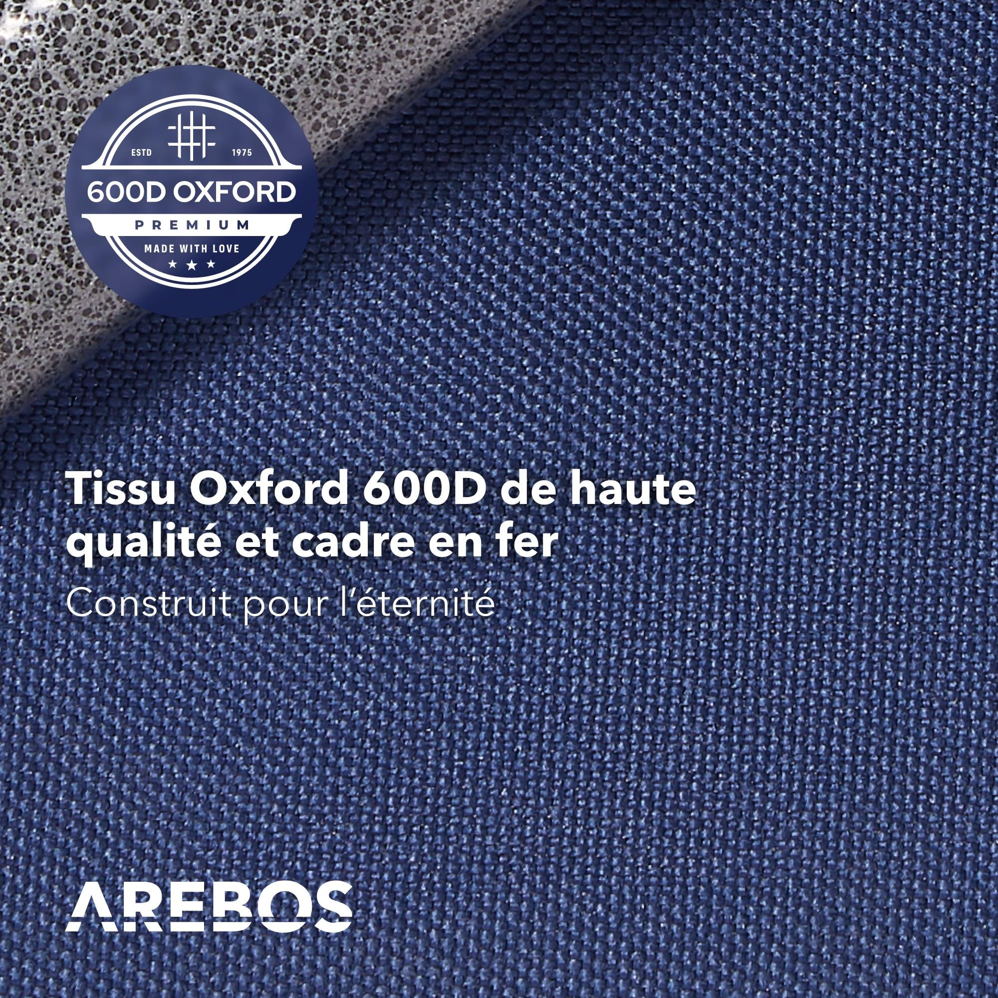 Arebos Chariot de Transport Pliable | Chariot à Main | Diable de Transport Chariot d'outillage avec 2 Poches en Filet et Une Poche extérieure | Pliable | Jusqu'à 100 kg de capacité de Charge | Bleu