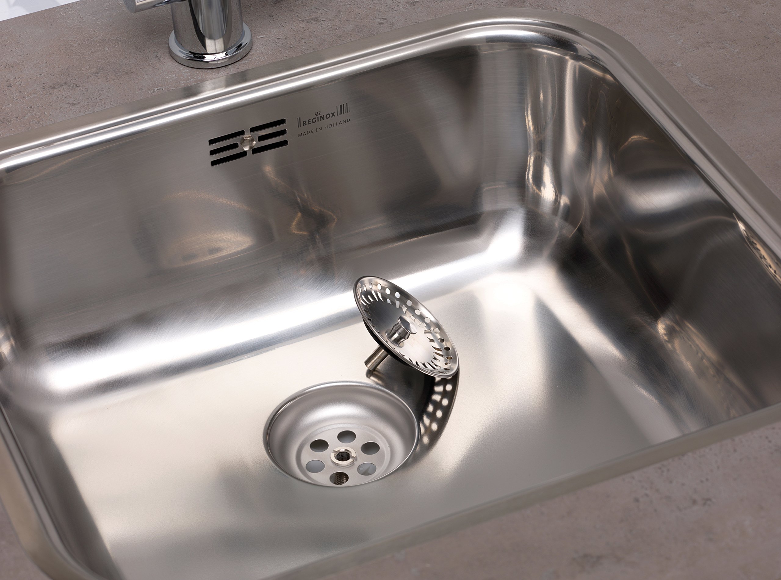 Reginox Stainless Steel Colorado Single Bowl Kitchen Sink Waste Undermount Inset