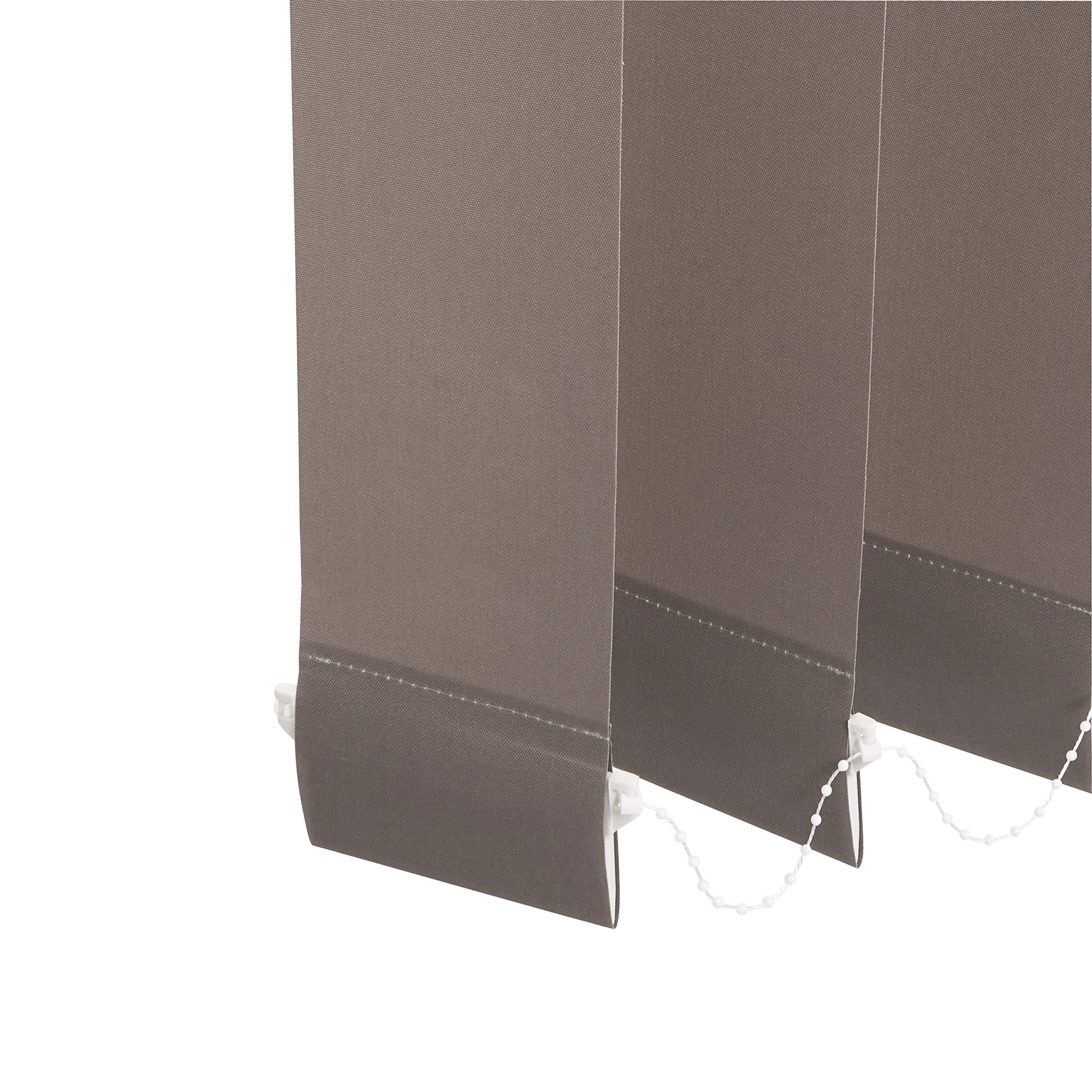 Ventanara® Lamellenvorhang durchgehende Schiene Komplettset Vertikaljalousie 89mm inkl. Montagematerial (Taupe (tageslicht), 290 x 250 cm)