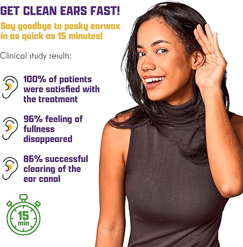 Miniatura 2 de eosera EAR WAX MD Kit de limpieza - Eliminación de cera de oído de acción rápida gotas y bombilla de enjuague - Disolvente de cera de oído