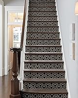 Vista 11 de FLFK Adhesivos para escaleras Sunrise Coast - Juego de 15, adhesivos para contrahuella de escalones pela y pega, 39.3"x7.08