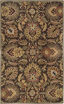 Surya Caesar 5-Feet by 8-Feet 100-Percent Wool Hand Tufted Area Rug