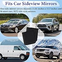 Vista 3 de 2 fundas de espejo lateral, protección impermeable para espejo lateral de automóvil, para nieve, hielo, excrementos de pájaros, ajuste universal