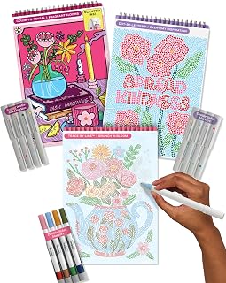 Lifelines FlowArt Activity Pads, 3-Pack, Dot-by-Letter Coloring Books