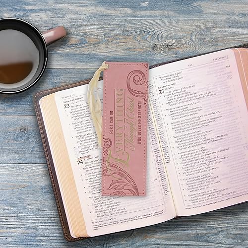 Miniatura 105 de Christian Art Gifts - Separador de piel sintética con cinta de satén y verso bíblico inspirador para mujeres y hombres, Marrón - Proverbios 31 Mujer