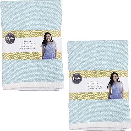 Miniatura 5 de KAF Home Ayesha Curry - Juego de toallas de cocina mixtas de rizo mixto, juego de 6, aguamarina